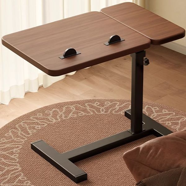 Overbed Table Mobile Computer Desk, Adjustable Height, Laptop Cart C Shaped Side