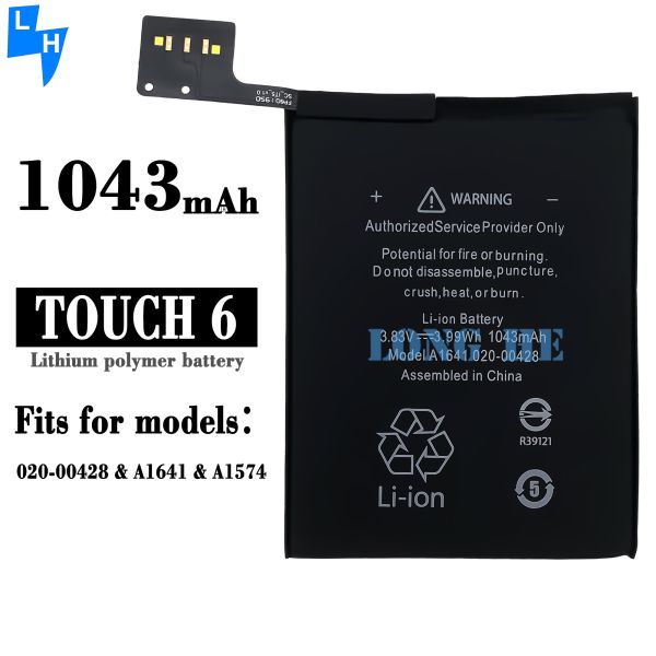 Rechargeable 1043mAh 3.83V Battery for iPod Touch 6th Gen A1641 Dual IC Protection