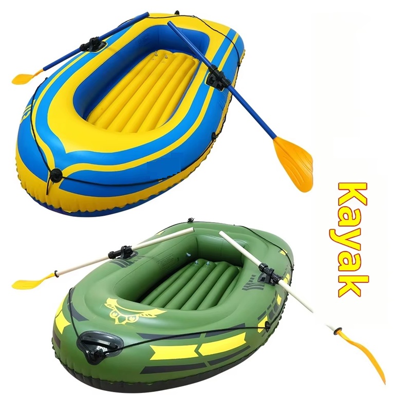 Outdoor Eco-friendly PVC Inflatable Kayak Boat for Two People Fishing Lake Touring & Rafting