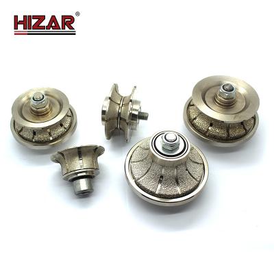 Granite Bullnose Quartz Router Bit  75mm Vacuum Brazed M14 Thread  No3 Grit