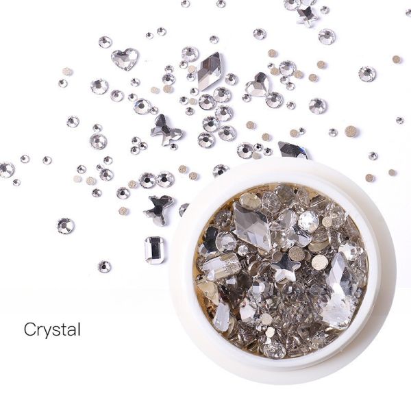 See Details Flat Bottom Mix Shape Glass Nail Diamond Rhinestones for Nail Art from Yiwu