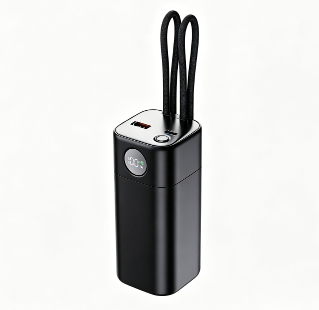 20000mAh 65W Fast Charging Power Bank with Built-in Cables, Portable External Battery for Laptop Phone