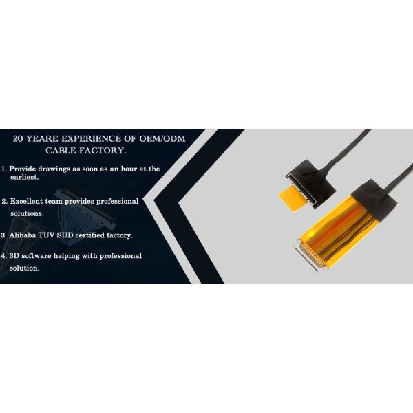 Edp Lvds тангажа 50AWG 0.5mm привязывает Pin 20454-030t Jae Fi-D44c2-E  30