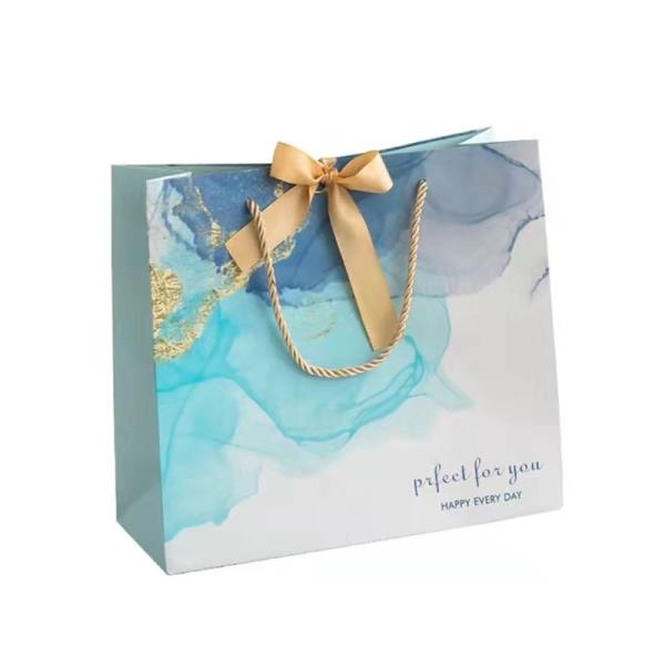 Luxo Cosméticos de Natal Joalharia Saco de Papel Compras Saco Tote Papel de Arte