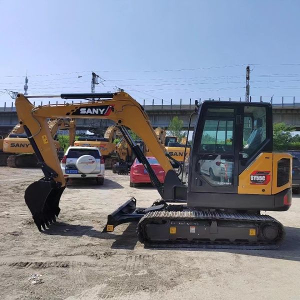36KW SANY SY55 Mini Excavator 5.78TON Crawler Digger with Advanced Technology