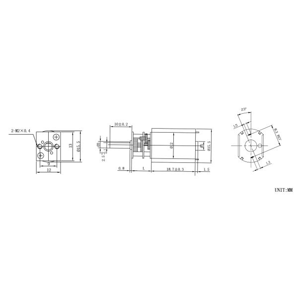 13mm 6V 100RPM Motor de engranajes en miniatura de alto par Caja de engranajes para bloqueo de gabinete expreso