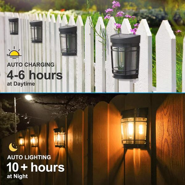 A luz sem fio de Solar Outdoor Wall da cerca do vintage decora a jarda 3.7V 1800mAh do pátio do jardim