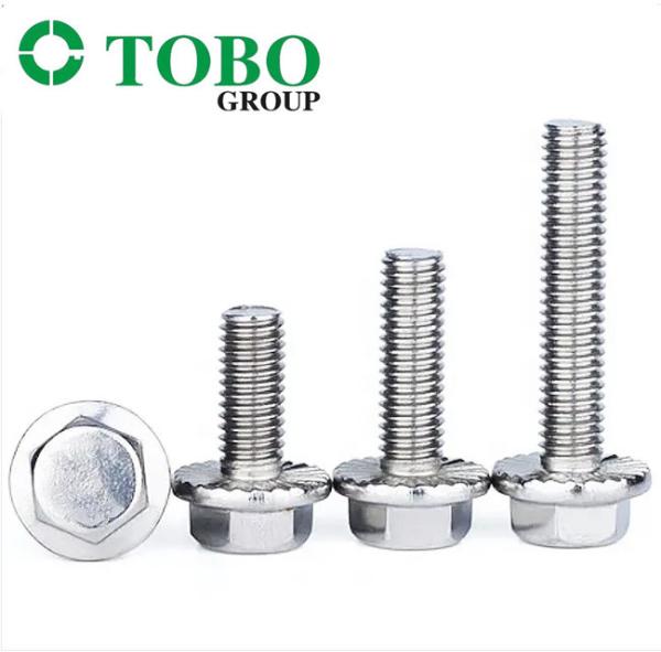 Factory Manufacture Hardware 6mm Fasteners Hexagonal Head Flange Bolts Steel 4.8/ 6.8/ 8.8/ 10.9/ 12.9 DIN6921