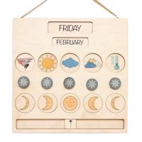 Météo Calendrier en bois Waldorf Apprentissage à la maison Calendrier quotidien