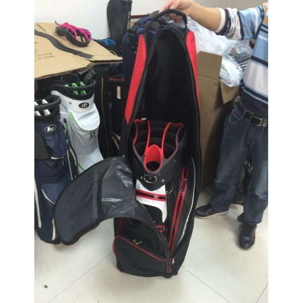 golf ravel bag with wheel , golf bag , nylon golf bag , ravel golf bag