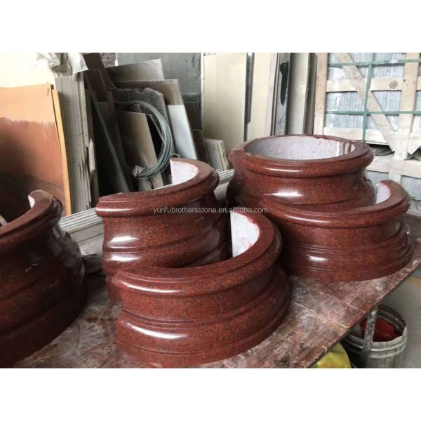 Modern India Red Granite Slabs for Exterior Interior Wall Stones and Door Frame Honed Surface