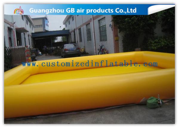 Indoor / Outdoor Yellow Above Ground Inflatable Pool For Backyard Water Game