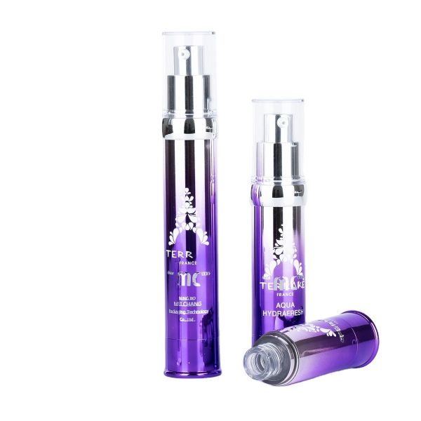 Industrial Cosmetic 15ml 20ml 30ml Airless Pump Bottle with Screen Printing and UV Crafts