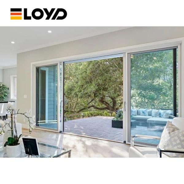 Double Track Aluminum Patio Sliding Door Left / Right Opening Direction