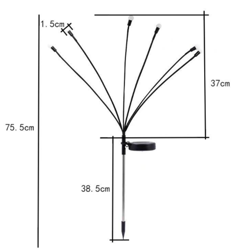На открытом воздухе света светляка СИД солнечные для на открытом воздухе лужайки сада двора