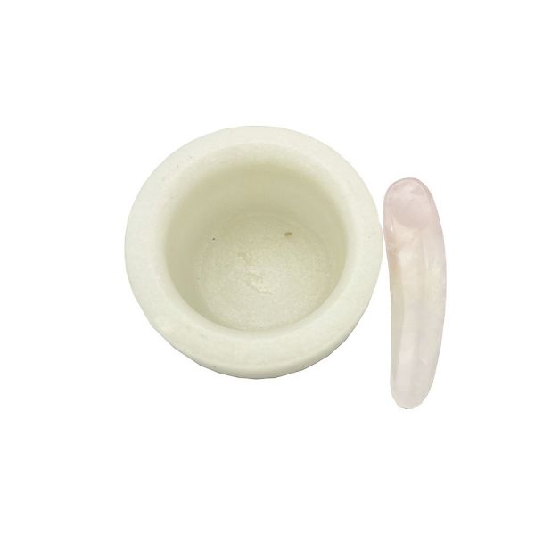 Technique Polished Natural White Jade Mask Bowl and Spatula Set for Perfect Mask Consistency