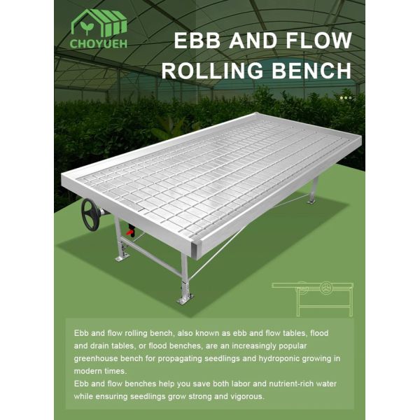 Hydroponic EBB And Flow Tray Grow Table System Agriculture Nursery Planting Flood Table ABSTray Rolling Bench Tray