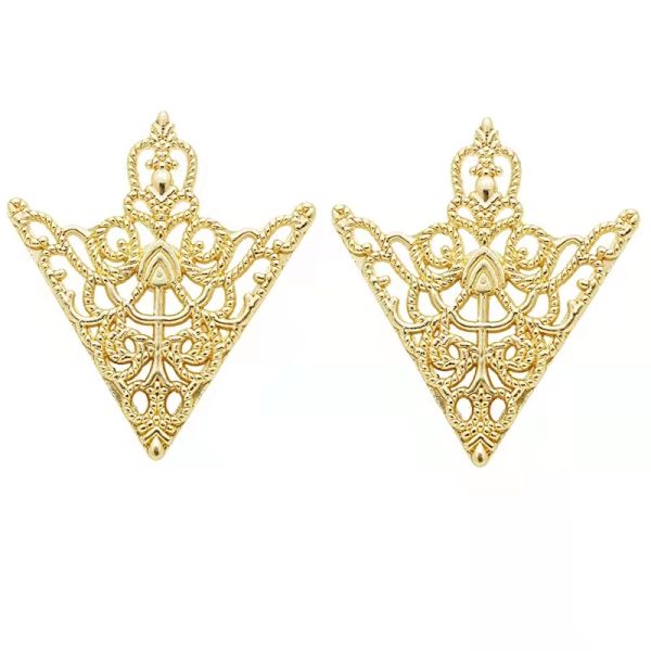 Crown Suit Collar Pin , Collar Clips For Men'S Shirts Hollowed Out Pattern OEM ODM