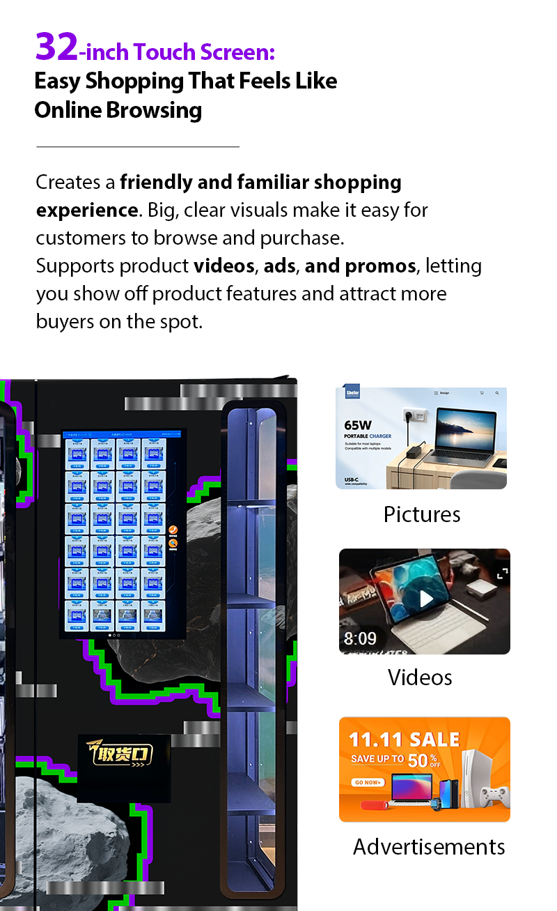 Upgrade Electronics Vending Experience with Smart Vending Machine Power Bank Support
