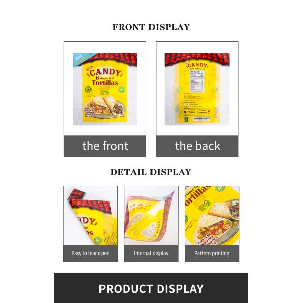 Жара - загерметизированный Tortilla создает программу-оболочку упаковывая логотип хлеба еды безопасной напечатанный сумкой