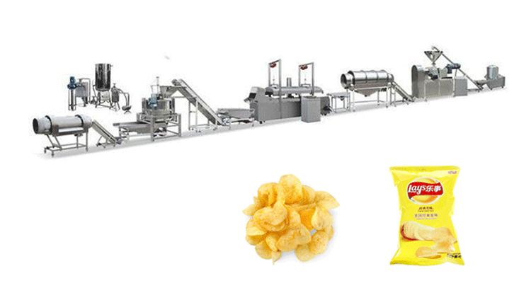 SGS 19KW Frozen Vegetables Heat And Control Potato Chips Production Line