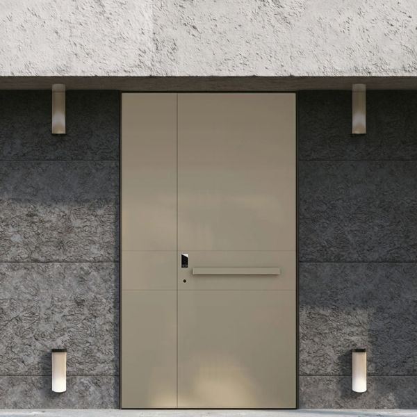 Modern Composite Polymer Steel Door For House Entry Durable Exterior