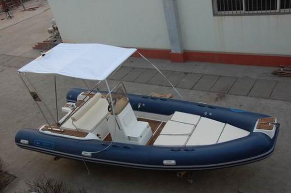 Rigid Hull Inflatable Rib Boat Abrasion Resistance 600 Cm With Boat Trailer