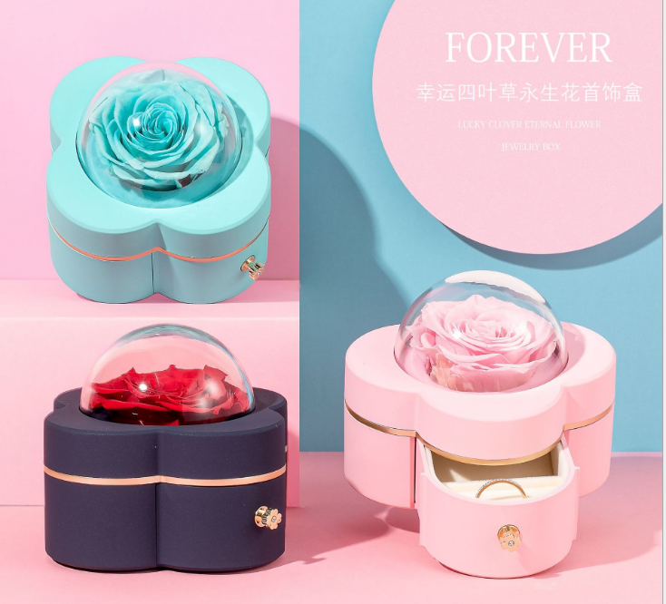 Коробка кольца украшений красной розы подарка упаковывая 3,2 унции 5