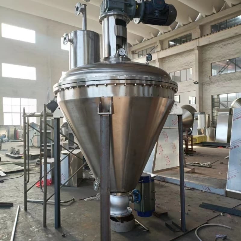 SUS316L Industrial Conical Vacuum Dryer Machine PLC Control