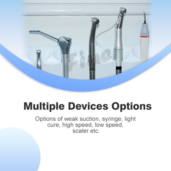 Lampe à LED de plateau dentaire Unité dentaire portable avec compresseur d'air