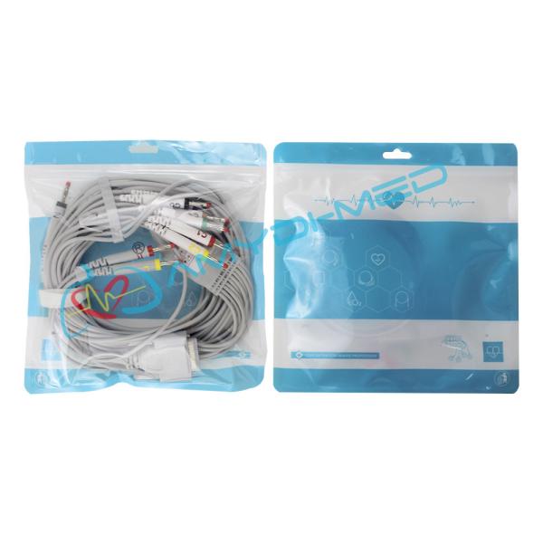 Medical Device Suppliers Ekg Cable Grey Banana 4.0 15Pin 10 Leads Ekg Cord