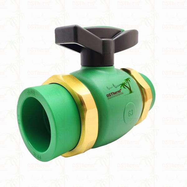 PPR Union Ball Valve Full Bore Ppr Double Union Ball Valve 20-63MM Exposed Installation