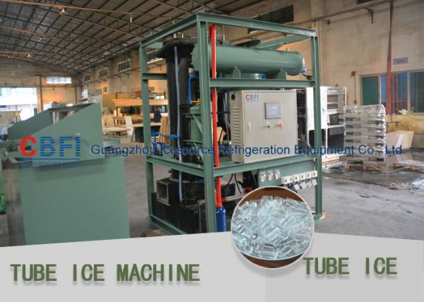 máquina do tubo do gelo do diâmetro de 22mm 28mm 35mm com evaporador de aço inoxidável