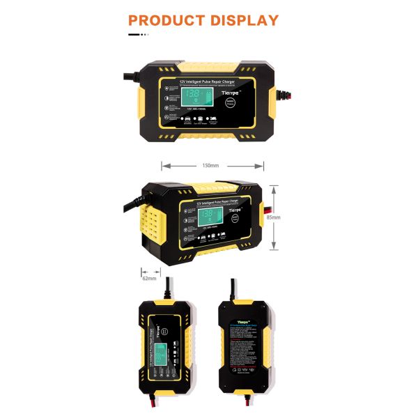 Portable Intelligent Pulse Repair Battery Charger 6A 12V