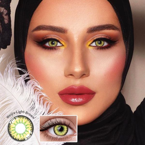 Красный зеленый костюм духа Брауна голубой покрасил контакты на хеллоуин