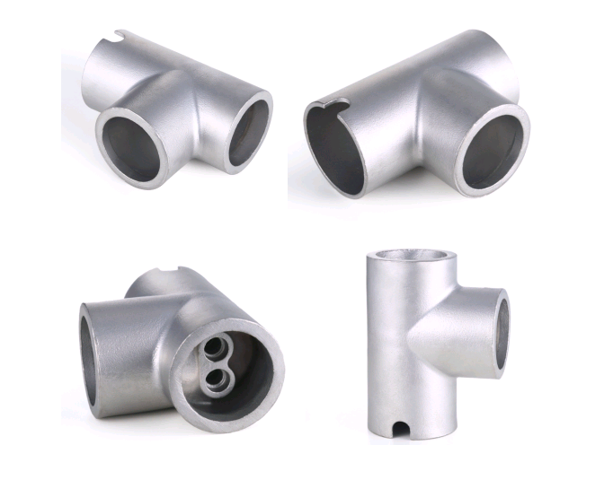 Construction / Fluid treatment Stainless Steel Precision Casting Three Way Pipe Parts