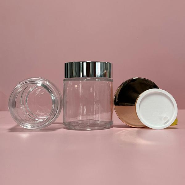 Color painting 200g Glass Jars Frosted Transparent Glass Container Non Leakage