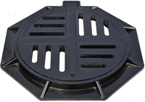 Elite 432 X 517mm Triangle Grating Frame , 20 Tons SMC FRP Manhole Grating Cover