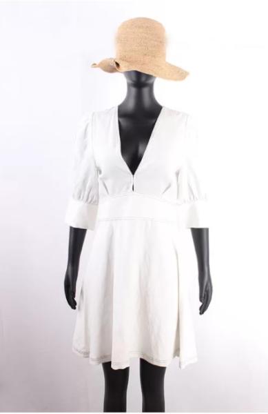 75% Lyocell Linen Fabric By The Yard 25% Linen White Tencel Dress