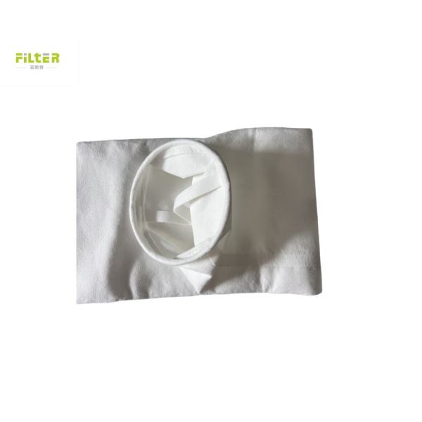 Polyester Filter Bag For Dust Collection In Wet And Acid Environments In Cement And Mining Industries With Top SS Snapband