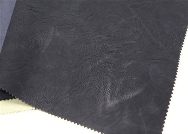 Waterproof PU Washed Leather 0.6 Mm Thickness Anti - Mildew Customized