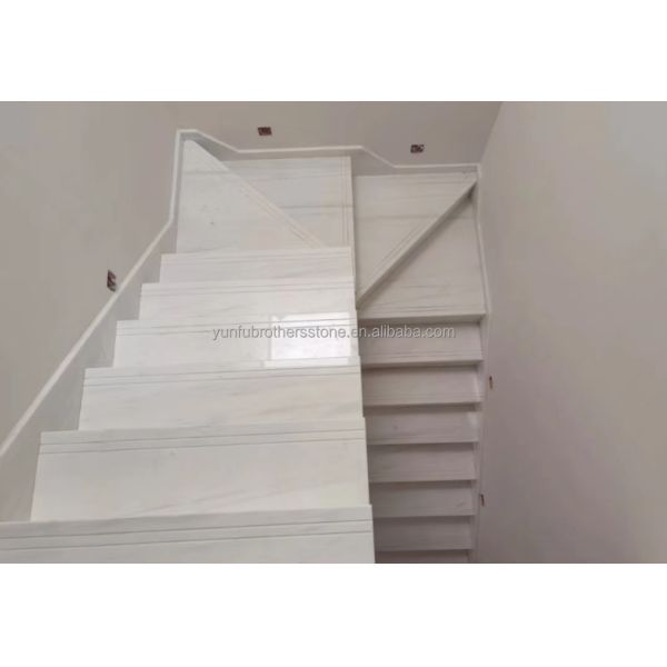 Indoor Villa Modern Natural Stone Stairs Design for Polished Straight Steps