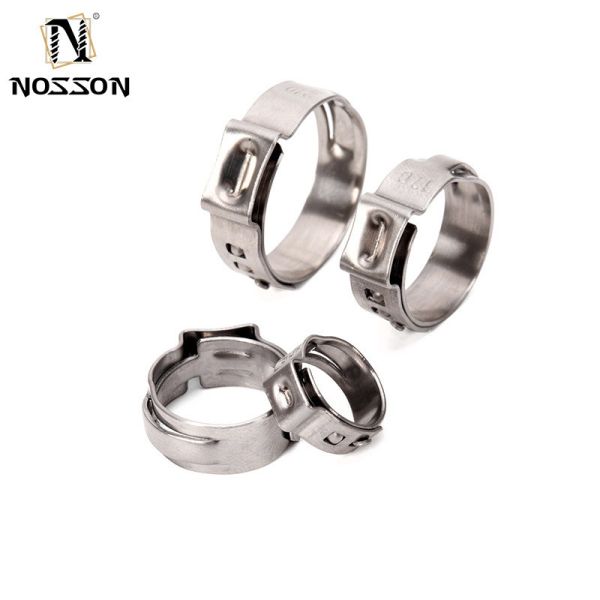 JIS Standard Industrial Single Ear Hose Clamp with Quick Adjustment and Metric Measurement System Made of Stainless Steel