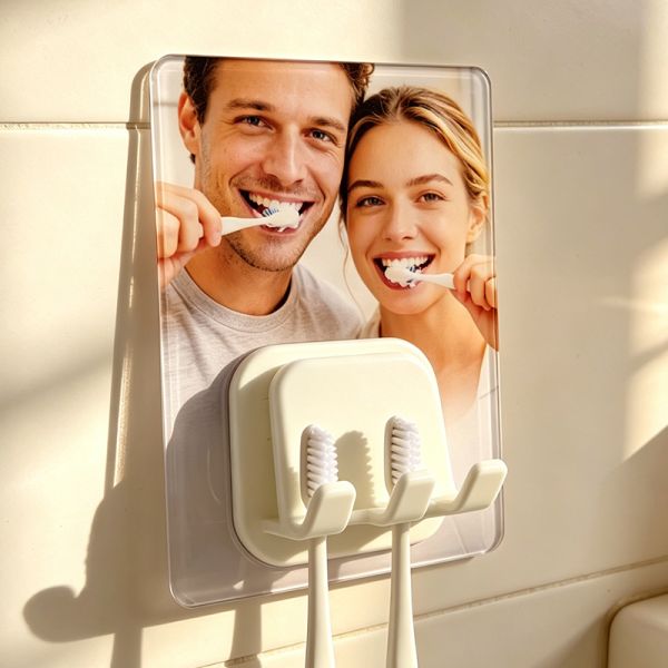Fashion Printable Sublimation Acrylic Wall Mounted ToothBrush Holder For Home Decoration