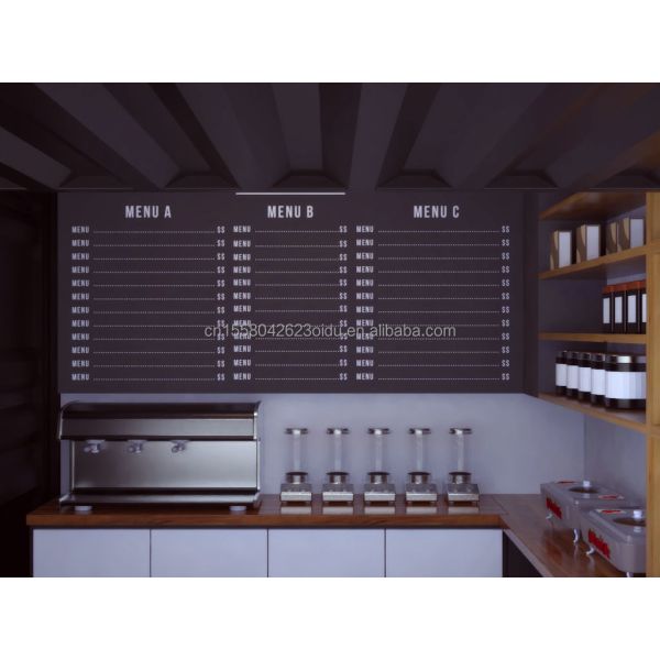 Boutique en acier préfabriquée de 10 pieds 20 pieds Container Kiosque Mobile Mini Bar pour cuisine et restaurant en plein air Boutique de design mobile