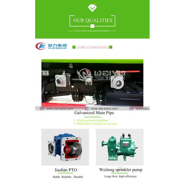 Camión de reparto del agua del acero de carbono de Dongfeng 12m3 para la calle de limpieza