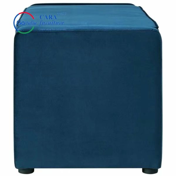 BB2017 Newly Arrived Home Bedroom Blue Fabric Tufted Bench Modern Bed Ottoman Storage Bench