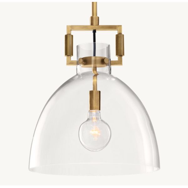 Цилиндрическая форма Машинист Стеклянный Cloche Подвесок 18' 14'