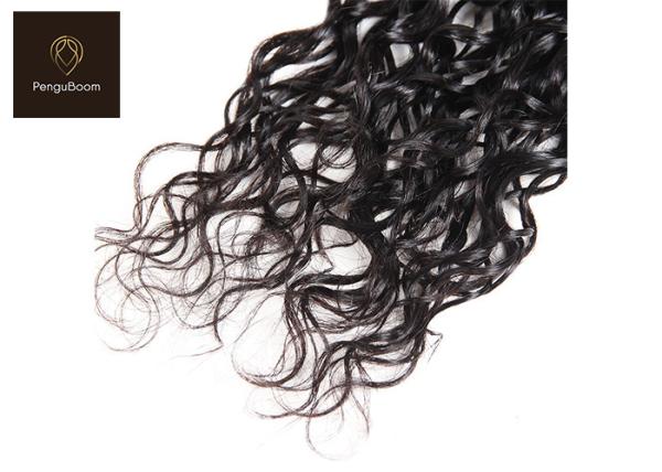 Black 100g/Pcs Water Wave Human Hair Bundles , 8a human hair bundles