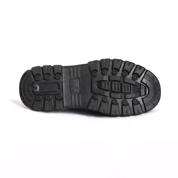 Black Leather Mesh Metal PU Outsole Low Cut Puncture Resistant Construction Work Shoes